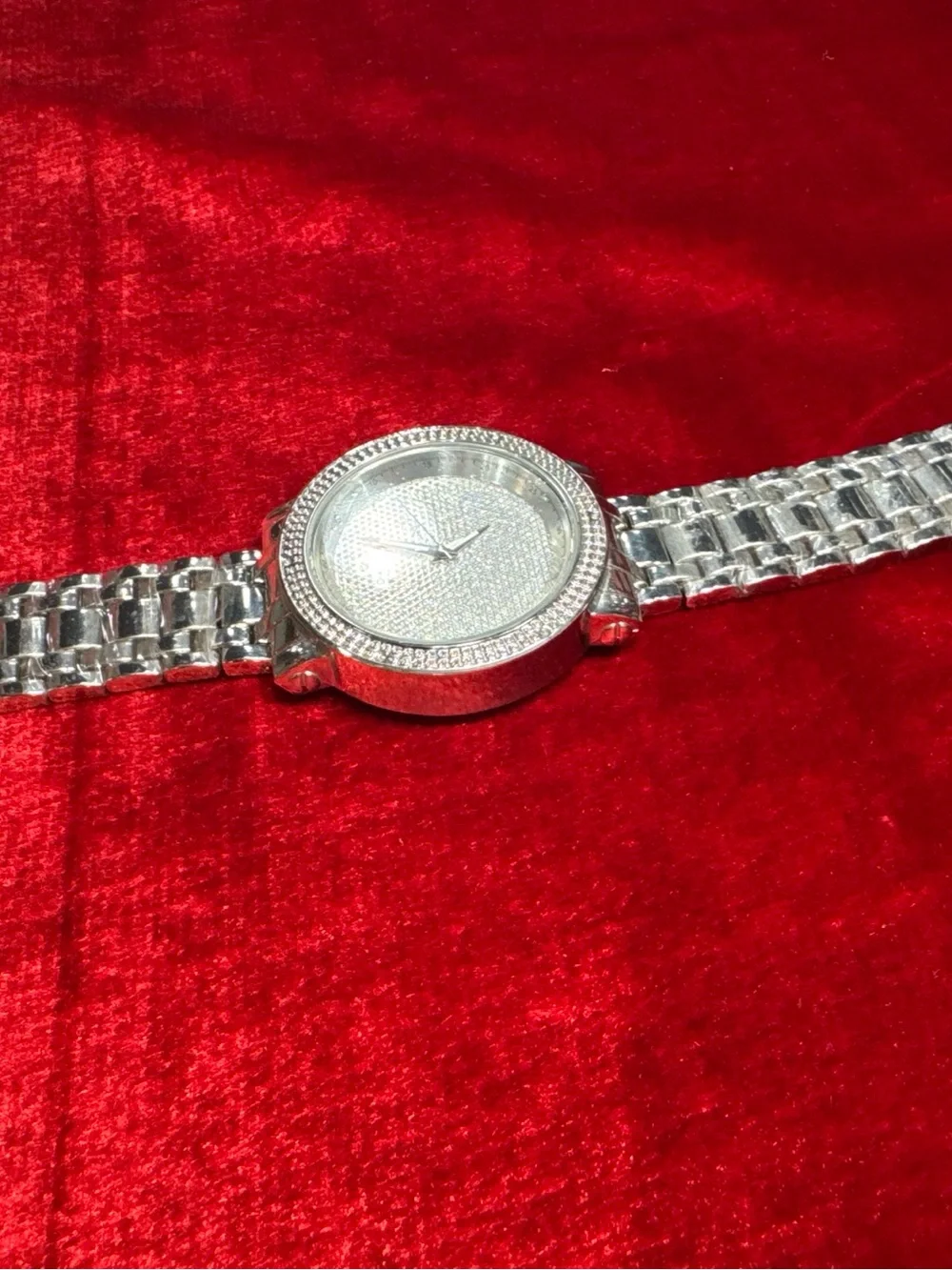 Diamond Maxx Genuine Diamond Watch Stainless Steel Not Working Missing Band Pin
